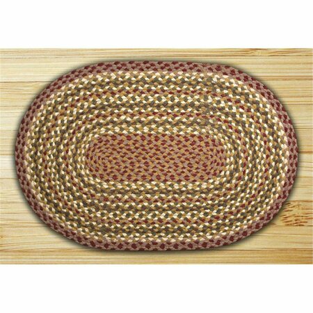 CAPITOL EARTH RUGS Olive-Burgundy-Gray Oval Rug 05-324
